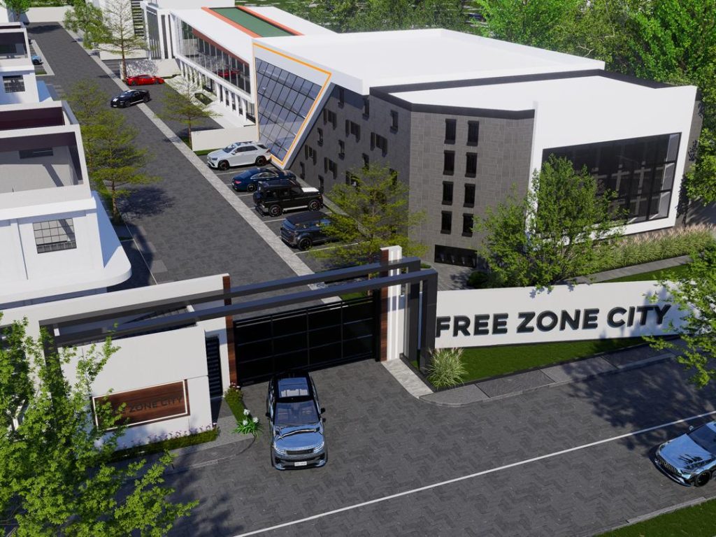 Free zone city entrance Image